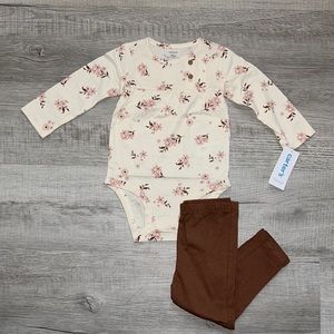 Floral Bodysuit Leggings Set